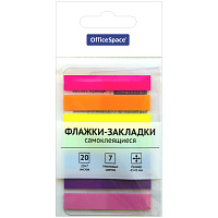 Флажки-закладки OfficeSpace, 45*8мм, 20л*7 неоновых цветов, европодвес фото Флажки-закладки OfficeSpace, 45*8мм, 20л*7 неоновых цветов, европодвес