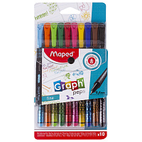 Набор капиллярных ручек (линеров) MAPED 10 шт., "Graph Набор капиллярных ручек (линеров) MAPED 10 шт., "Graph
