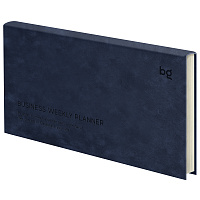 Еженедельник недатированный, 64л., мягкий переплет, кожзам, BG "Business.Navy blue", синий фото Еженедельник недатированный, 64л., мягкий переплет, кожзам, BG "Business.Navy blue", синий
