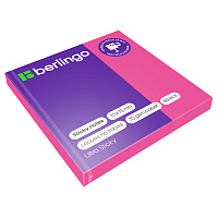 Самоклеящийся блок Berlingo "Ultra Sticky", 75*75мм, 80л., розовый неон фото Самоклеящийся блок Berlingo "Ultra Sticky", 75*75мм, 80л., розовый неон