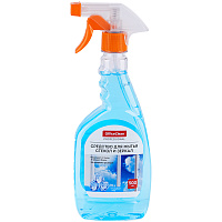 Средство для мытья стекол и зеркал OfficeClean "Голубой Лед", с изопропиловым спиртом, 500мл, с курком фото Средство для мытья стекол и зеркал OfficeClean "Голубой Лед", с изопропиловым спиртом, 500мл, с курком