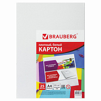 Картон белый А4 МЕЛОВАННЫЙ (белый оборот), 25 листов, BRAUBERG, 210х297 мм, 124021 фото Картон белый А4 МЕЛОВАННЫЙ (белый оборот), 25 листов, BRAUBERG, 210х297 мм, 124021