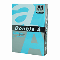 Бумага цветная DOUBLE A, А4, 80 г/м2, 500 л., интенсив, синяя фото Бумага цветная DOUBLE A, А4, 80 г/м2, 500 л., интенсив, синяя