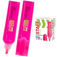 Текстовыделитель STAFF "EVERYDAY HL-720", РОЗОВЫЙ, линия 1-5 мм, скошенный наконечник, 152554
