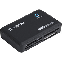 Картридер DEFENDER OPTIMUS USB 2.0, порты SD/MMC, TF, M2, MC, CF, XD, 83501 фото Картридер DEFENDER OPTIMUS USB 2.0, порты SD/MMC, TF, M2, MC, CF, XD, 83501