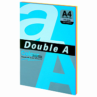 Бумага цветная DOUBLE A, А4, 75 г/м2, 100 л., 5 цветов x 20 л., микс неон фото Бумага цветная DOUBLE A, А4, 75 г/м2, 100 л., 5 цветов x 20 л., микс неон