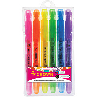 Набор текстовыделителей Crown Multi Hi-Lighter Aroma (толщина линии 1-4 мм, 6 цветов) фото Набор текстовыделителей Crown Multi Hi-Lighter Aroma (толщина линии 1-4 мм, 6 цветов)