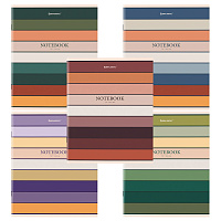 Тетрадь А5 48 л. BRAUBERG скоба, линия, обложка картон, "LINE" (микс в спайке), 404384