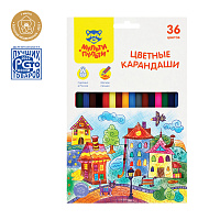 Карандаши цветные Мульти-Пульти "Невероятные приключения", 36цв., заточен., картон, европодвес фото Карандаши цветные Мульти-Пульти "Невероятные приключения", 36цв., заточен., картон, европодвес