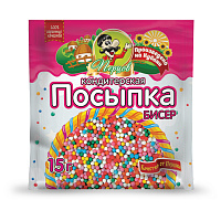Посыпка пасхальная для декора и украшений, 1 ШТУКА, "БИСЕР", 15 г, ассорти цвета, 0567