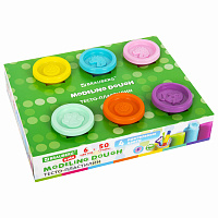 Пластилин-тесто для лепки BRAUBERG KIDS, 6 цветов, 300 г, 10 формочек, шприц, стек, крышки-штампики, 106719 фото Пластилин-тесто для лепки BRAUBERG KIDS, 6 цветов, 300 г, 10 формочек, шприц, стек, крышки-штампики, 106719