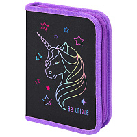 Пенал BRAUBERG с наполнением, 1 отделение, 1 откидная планка, 24 предмета, 21х14 см, "Radiant unicorn", 273532 фото Пенал BRAUBERG с наполнением, 1 отделение, 1 откидная планка, 24 предмета, 21х14 см, "Radiant unicorn", 273532