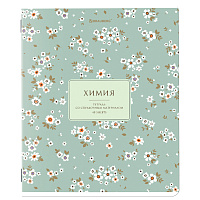 Тетрадь предметная "BLOSSOM" 48 л., рельефный картон, ХИМИЯ, клетка, подсказки, BRAUBERG, 405601