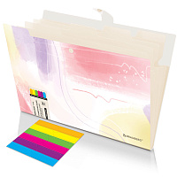 Папка-органайзер на кнопке 5 отделений, BRAUBERG "Extra", А4, пастельные узоры, 274100