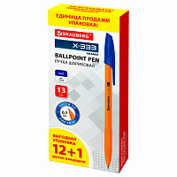 Ручка шариковая BRAUBERG "X-333 ORANGE", 12+1 В ПОДАРОК!, синяя, КОМПЛЕКТ 13 шт., узел 0,7 мм, линия 0,35 мм, 144254 фото Ручка шариковая BRAUBERG "X-333 ORANGE", 12+1 В ПОДАРОК!, синяя, КОМПЛЕКТ 13 шт., узел 0,7 мм, линия 0,35 мм, 144254