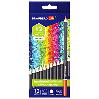 Карандаши художественные цветные BRAUBERG ART CLASSIC, 12 цветов, МЯГКИЙ грифель 3,3 мм, 181536 фото Карандаши художественные цветные BRAUBERG ART CLASSIC, 12 цветов, МЯГКИЙ грифель 3,3 мм, 181536