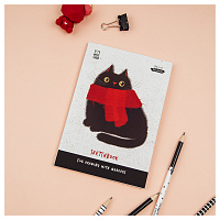 Скетчбук для рисования маркерами 50л. А5 на склейке MESHU "Cat", 90г/м2, soft touch фото Скетчбук для рисования маркерами 50л. А5 на склейке MESHU "Cat", 90г/м2, soft touch