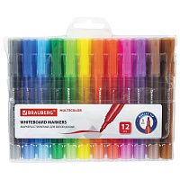 Маркеры стираемые для белой доски НАБОР 12 ЦВЕТОВ, BRAUBERG "MULTICOLOR", 3 мм, 152121 фото Маркеры стираемые для белой доски НАБОР 12 ЦВЕТОВ, BRAUBERG "MULTICOLOR", 3 мм, 152121