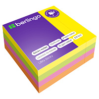 Самоклеящийся блок Berlingo "Ultra Sticky", 75*75мм, 320л., 4 неоновых цвета фото Самоклеящийся блок Berlingo "Ultra Sticky", 75*75мм, 320л., 4 неоновых цвета