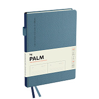 Ежедневник недатированный, А5, 136л., твердый переплет, кожзам, BG "Palm. Steel blue", голубой фото Ежедневник недатированный, А5, 136л., твердый переплет, кожзам, BG "Palm. Steel blue", голубой