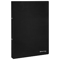 Папка на 2 кольцах А4 BRAUBERG UNIVERSAL, 25 мм, черная, до 170 листов, 0,5 мм, 273031 фото Папка на 2 кольцах А4 BRAUBERG UNIVERSAL, 25 мм, черная, до 170 листов, 0,5 мм, 273031