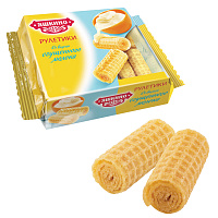 Вафельные рулетики Яшкино со вкусом сгущенного молока 160 г