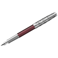 Ручка перьевая Parker "Sonnet Metal & Red Lacquer CT" черная, 0,8мм, подарочная упаковка фото Ручка перьевая Parker "Sonnet Metal & Red Lacquer CT" черная, 0,8мм, подарочная упаковка