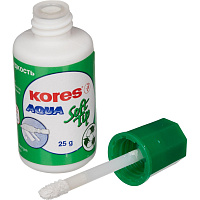 Корректирующая жидкость (штрих) водная Kores Soft Tip Aqua 25 г фото Корректирующая жидкость (штрих) водная Kores Soft Tip Aqua 25 г
