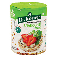 Хлебцы Dr.Korner Злаковый микс без соли пшеничные 90 г