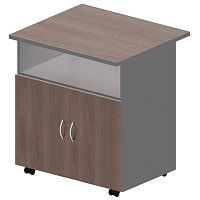 Тумба для оргтехники Easy Standard (темный дуб/серый, 718x600x739 мм) фото Тумба для оргтехники Easy Standard (темный дуб/серый, 718x600x739 мм)