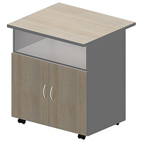 Тумба подкатная для оргтехники Easy Standard (светлый дуб/серый, 718x600x739 мм) фото Тумба подкатная для оргтехники Easy Standard (светлый дуб/серый, 718x600x739 мм)