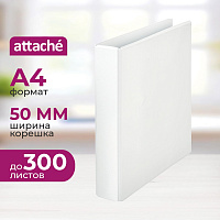 Папка Панорама на 4-х кольцах Attache 50 мм белая до 300 листов фото Папка Панорама на 4-х кольцах Attache 50 мм белая до 300 листов
