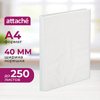 Папка Панорама на 4-х кольцах Attache 40 мм белая до 250 листов фото Папка Панорама на 4-х кольцах Attache 40 мм белая до 250 листов