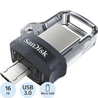 Флешка USB 3.0 16 ГБ Sandisk Ultra Dual Drive M3.0 (SDDD3-016G-G46) фото Флешка USB 3.0 16 ГБ Sandisk Ultra Dual Drive M3.0 (SDDD3-016G-G46)