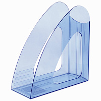 Лоток вертикальный для бумаг BRAUBERG "Delta", 240х90х240 мм, тонированный синий, 237245 фото Лоток вертикальный для бумаг BRAUBERG "Delta", 240х90х240 мм, тонированный синий, 237245