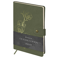 Записная книжка А5 80л., ЛАЙТ, кожзам, Greenwich Line "Outline. Cotton", с замком, тиснение фольгой, внутренний карман, блок в точку фото Записная книжка А5 80л., ЛАЙТ, кожзам, Greenwich Line "Outline. Cotton", с замком, тиснение фольгой, внутренний карман, блок в точку