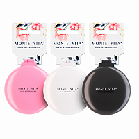 Расческа для волос массажная "2 в 1", 6,5см с зеркалом, компактная цвета АССОРТИ, MONTE VITA (МОНТЕ ВИТА), 457425