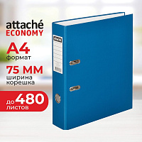 Папка-регистратор Attache Economy 75 мм cиняя бумвинил/бумага фото Папка-регистратор Attache Economy 75 мм cиняя бумвинил/бумага