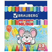 Восковые мелки BRAUBERG, НАБОР 12 цветов, 222962 фото Восковые мелки BRAUBERG, НАБОР 12 цветов, 222962