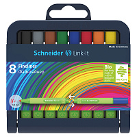 Набор капиллярных ручек Schneider "Link-It" 08цв., 0,4мм, европодвес фото Набор капиллярных ручек Schneider "Link-It" 08цв., 0,4мм, европодвес