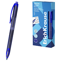 Ручка-роллер автоматическая ERICH KRAUSE "TipFlow Stick Matic Original", СИНЯЯ, линия 0,4 мм, 63700