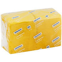 Салфетки бумажные OfficeClean Professional, 1 слойн., 24*24см, желтые, 400шт. фото Салфетки бумажные OfficeClean Professional, 1 слойн., 24*24см, желтые, 400шт.