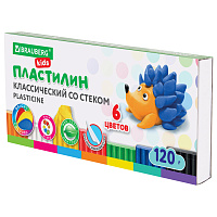 Пластилин классический BRAUBERG KIDS, 6 цветов, 120 г, стек, ВЫСШЕЕ КАЧЕСТВО, 106435 фото Пластилин классический BRAUBERG KIDS, 6 цветов, 120 г, стек, ВЫСШЕЕ КАЧЕСТВО, 106435