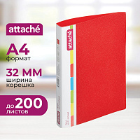 Папка на 2-х кольцах Attache 32 мм красная до 200 листов фото Папка на 2-х кольцах Attache 32 мм красная до 200 листов