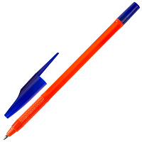 Ручка шариковая масляная STAFF "Basic OBP-679", СИНЯЯ, корпус оранжевый, узел 1 мм, линия письма 0,7 мм, 142679 фото Ручка шариковая масляная STAFF "Basic OBP-679", СИНЯЯ, корпус оранжевый, узел 1 мм, линия письма 0,7 мм, 142679