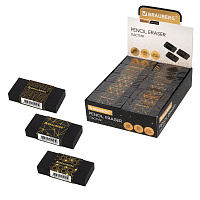 Ластик BRAUBERG "GOLDEN BLACK", 50х24х10 мм, прямоугольный, картонный держатель, экологичный ПВХ, ассорти, 272728 фото Ластик BRAUBERG "GOLDEN BLACK", 50х24х10 мм, прямоугольный, картонный держатель, экологичный ПВХ, ассорти, 272728
