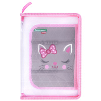 Папка для труда на молнии BRAUBERG KIDS А4, 1 отделение, прозрачная, органайзер, "Tiny cutie", 273397 фото Папка для труда на молнии BRAUBERG KIDS А4, 1 отделение, прозрачная, органайзер, "Tiny cutie", 273397