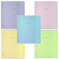 Тетрадь обложка пластик, 12 л. частая косая линия, Erich Krause, CoverPro (микс в спайке), 60552