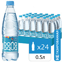 Вода питьевая Bona Aqua негазированная 0.5 л (24 штуки в упаковке) фото Вода питьевая Bona Aqua негазированная 0.5 л (24 штуки в упаковке)