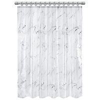Шторка для ванной ПОЛИЭСТЕР, 180х180 см, кольца в комплекте, БЕЛЫЙ МРАМОР, PRIMILA (ПРИМИЛА), 700079